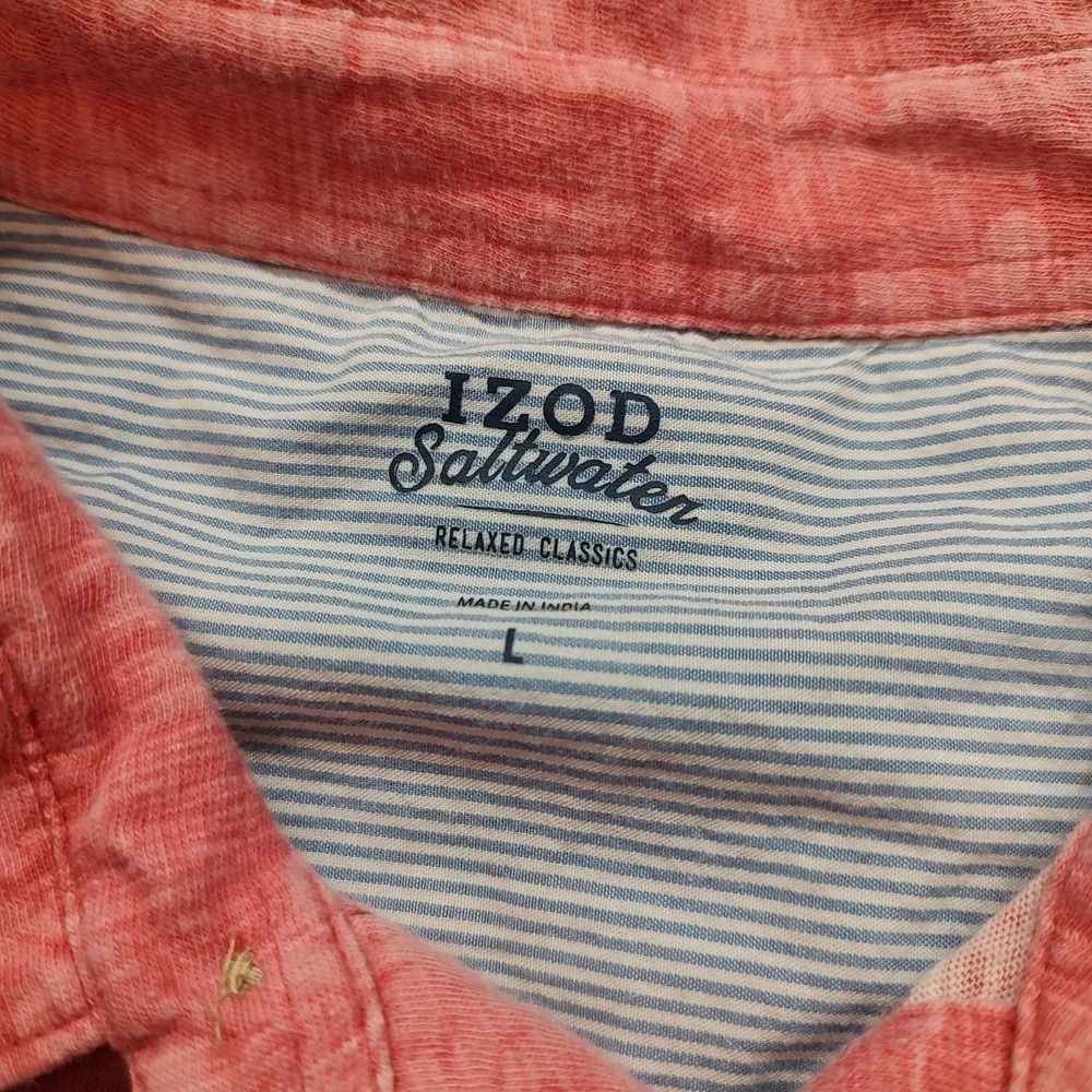 izod Men's saltwater Polo Orange Size Large - Picture 3 of 14
